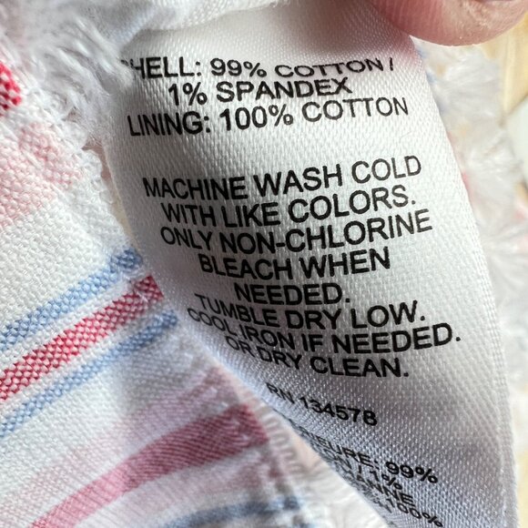 Vineyard Vines Abacos Stripe Tassel Sleeveless Top Pink Blue White Size 4 - Picture 12 of 13